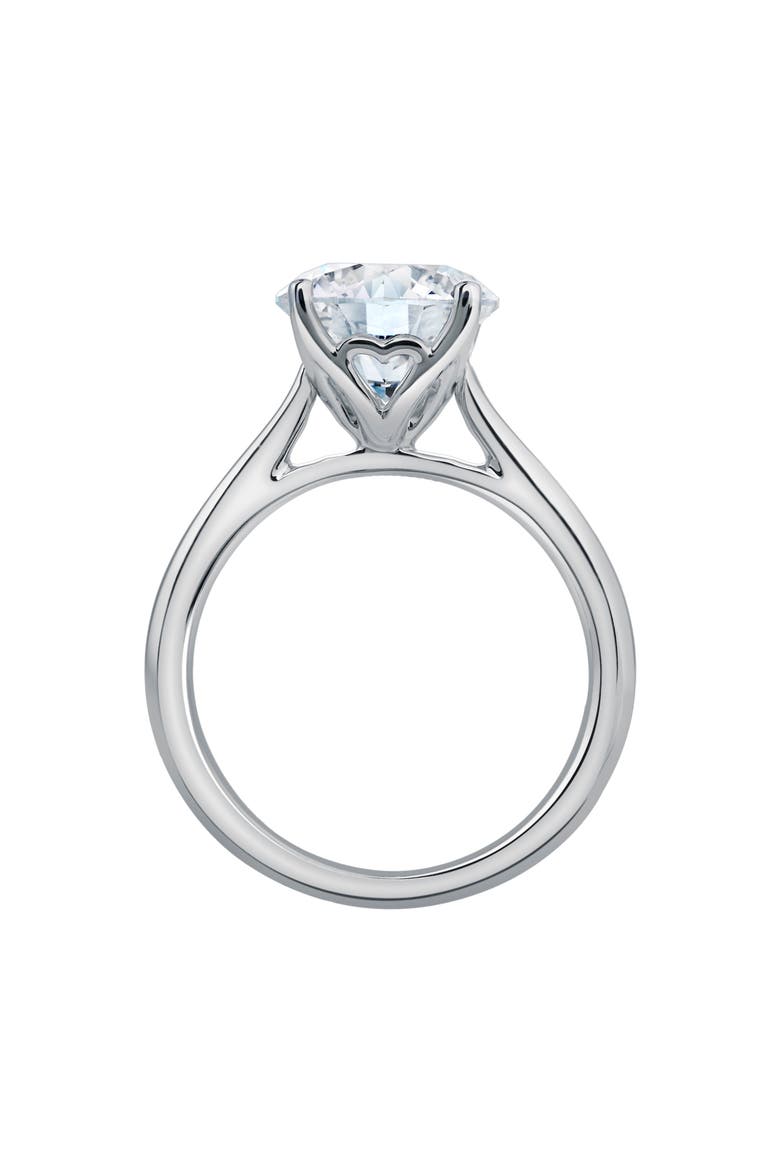 Zoey 14K White Gold Round Cut Lab Grown Diamond Cathedral Engagement Ring - 2.5 Cts, Alternate, color, 14K White Gold