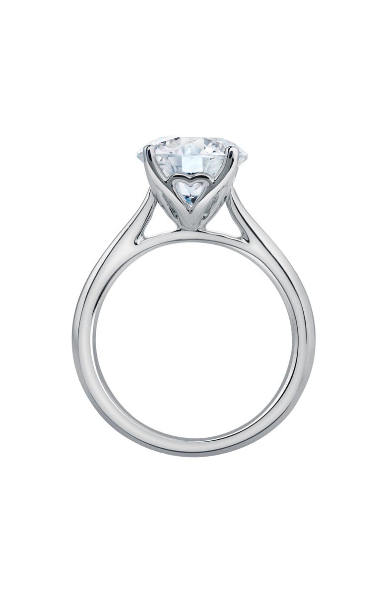 LuvMyJewelry Zoey 14K White Gold Round Cut Lab Grown Diamond Cathedral Engagement Ring - 2.5 Cts, Alternate, color, 14K White Gold