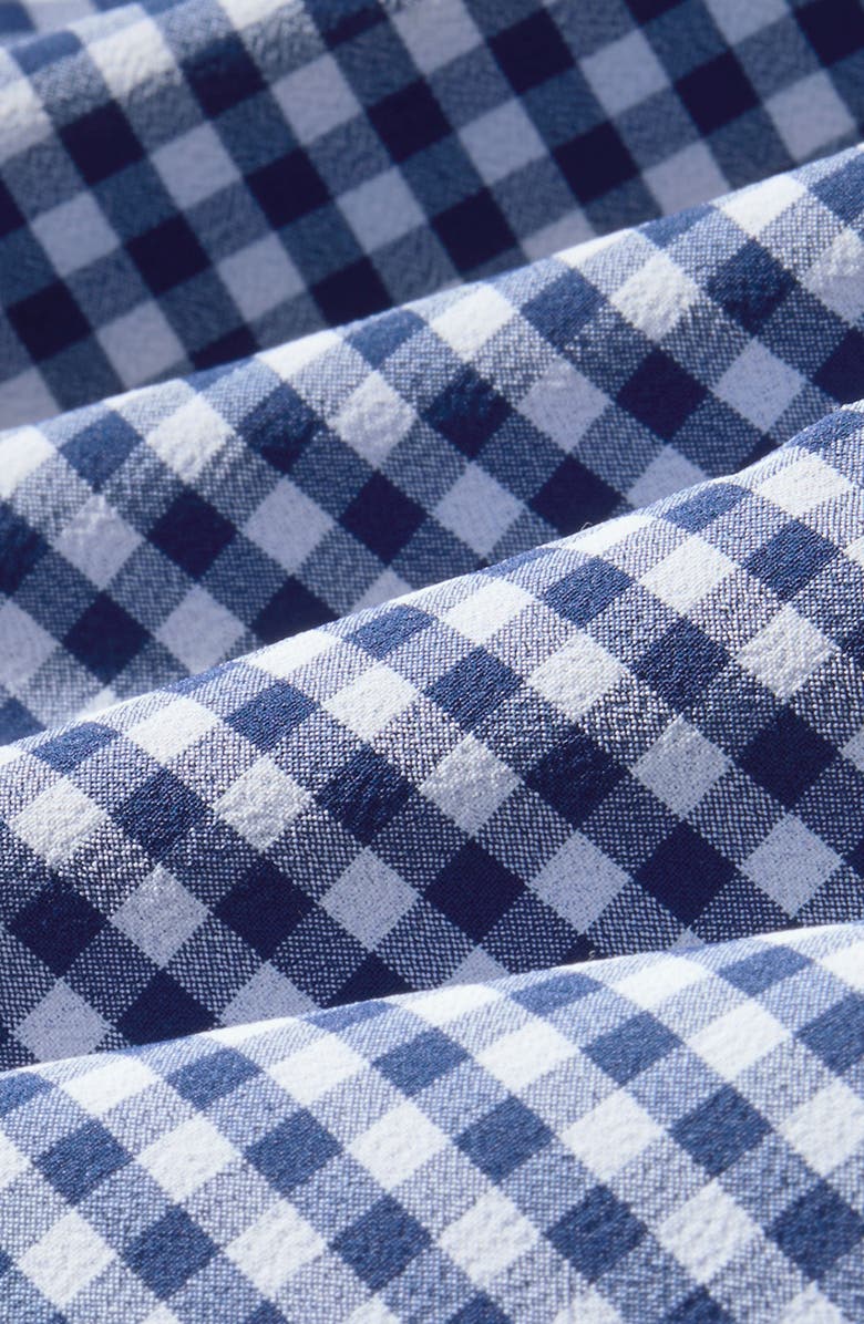 Mizzen+Main Leeward Trim Fit Navy Crew Gingham Button-Up Shirt, Alternate, color, Midnight Navy Crew Gingham