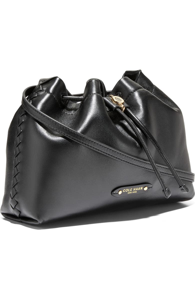 Cole Haan Mini Isabella Leather Crossbody Bag, Alternate, color, Black