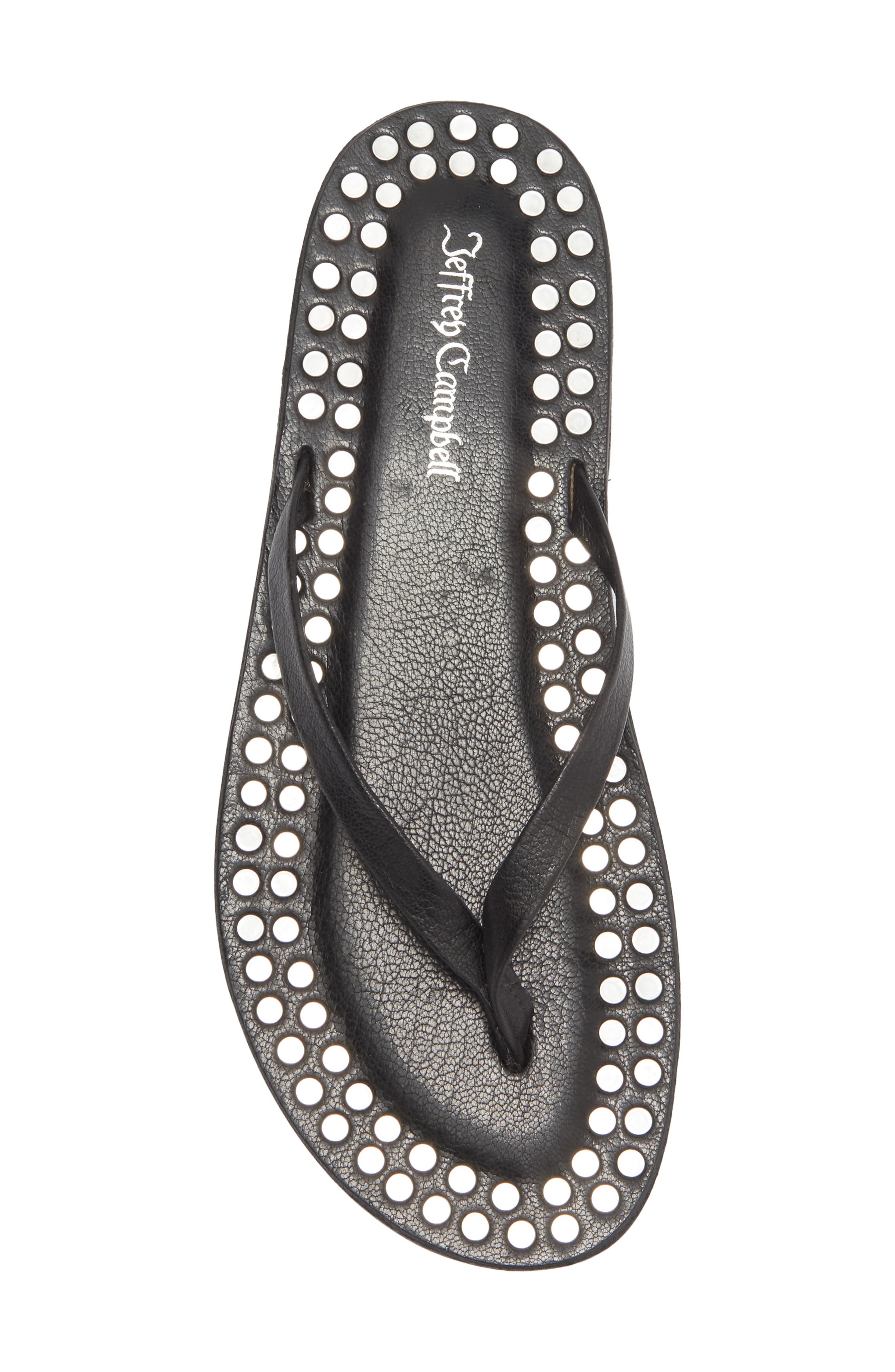 Jeffrey Campbell Katrina Flip Flop, Alternate, color, Black Silver