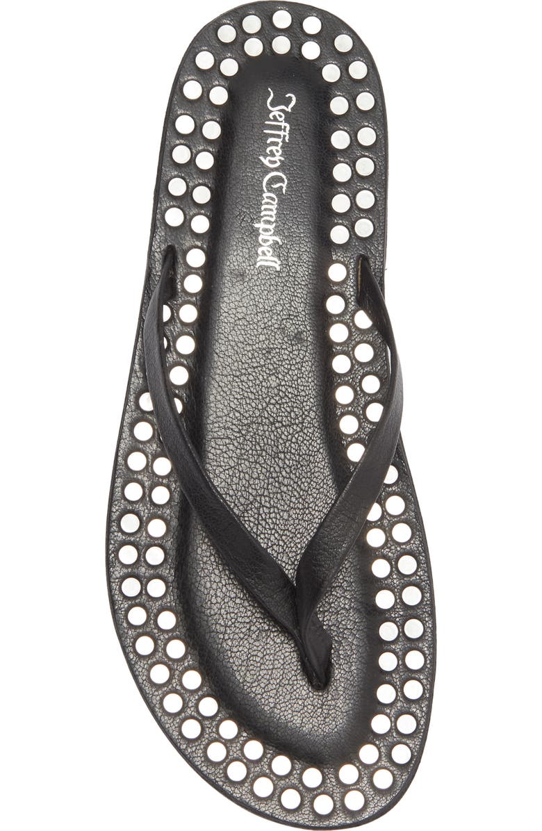 Jeffrey Campbell Katrina Flip Flop, Alternate, color, Black Silver