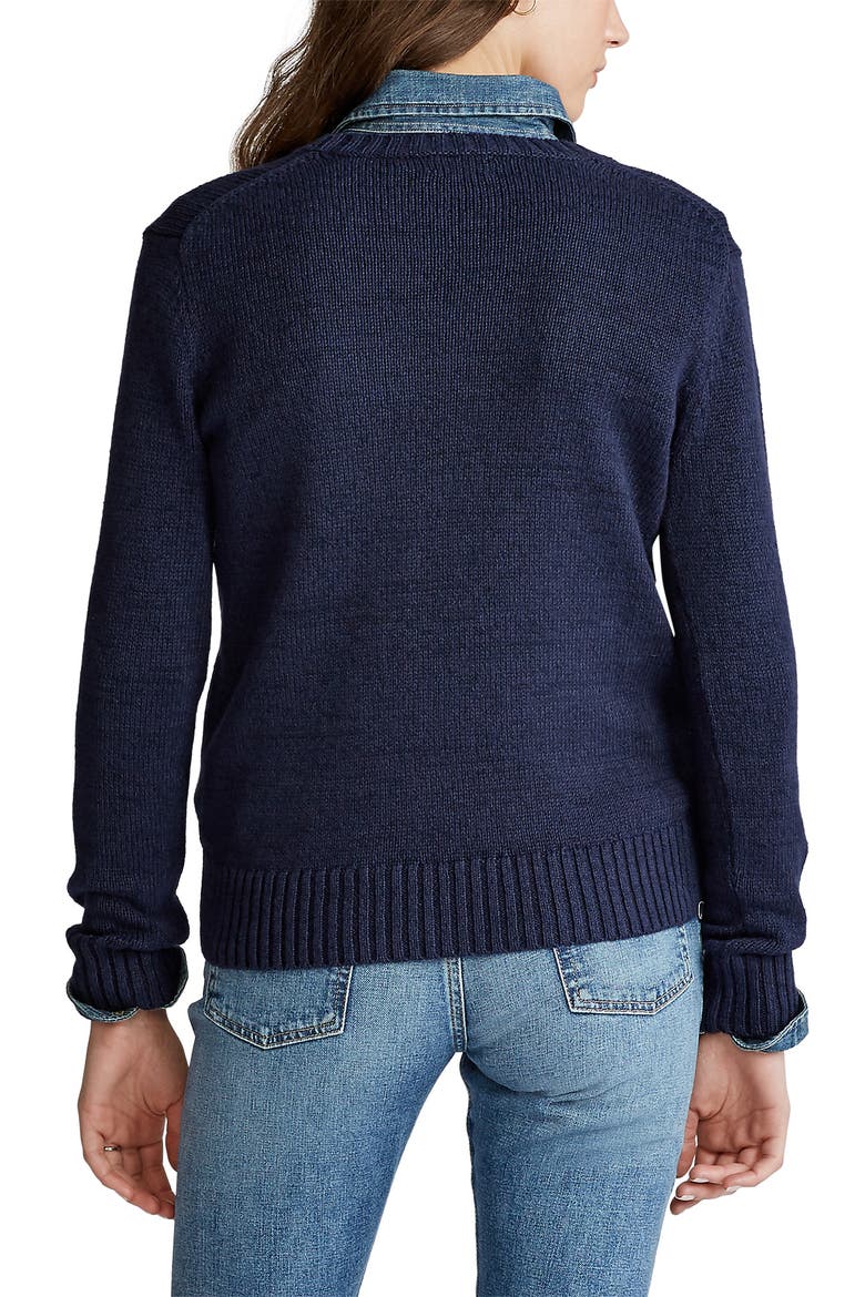 Bear Sweater, Alternate, color, NAVY MU