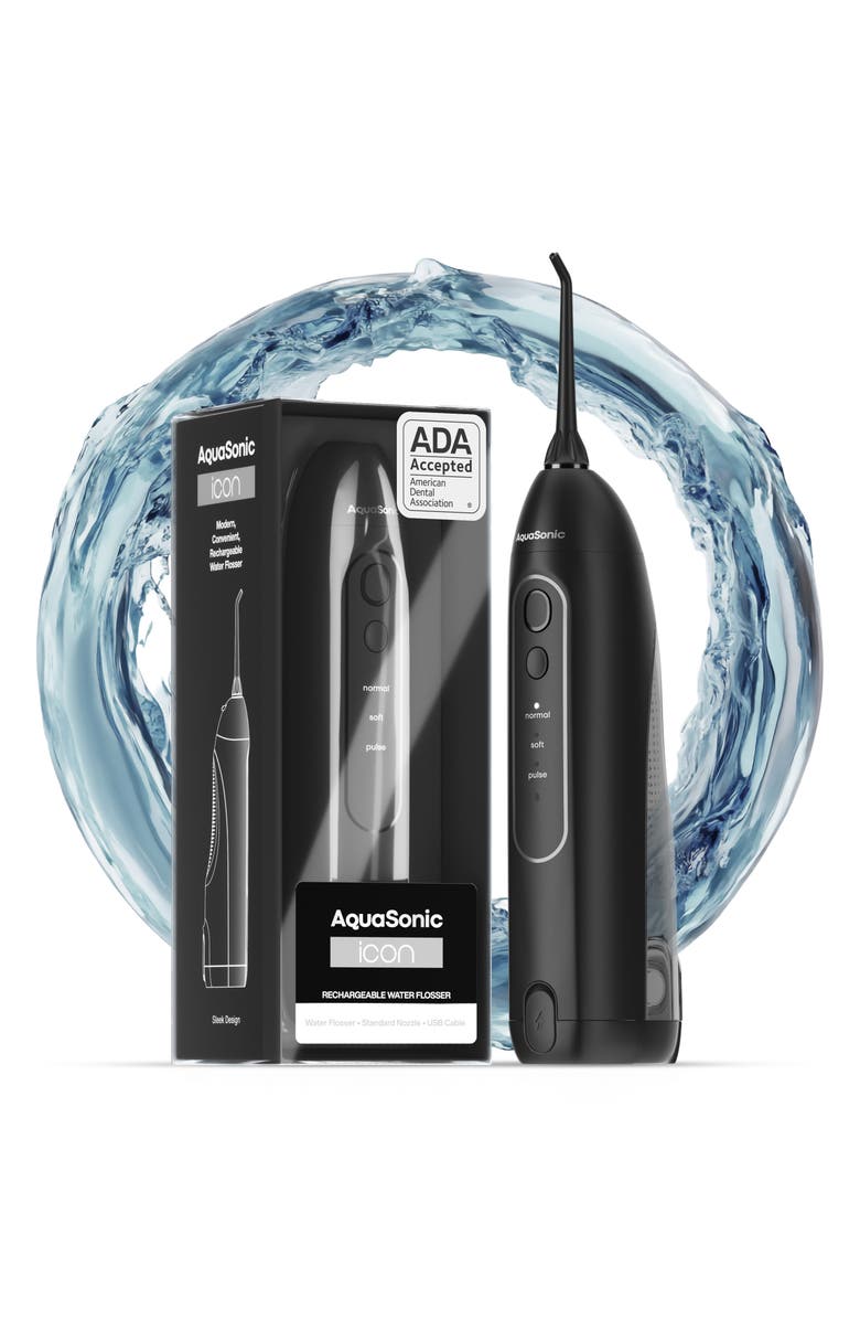 AQUASONIC Icon Onyx Flosser, Alternate, color, Onyx