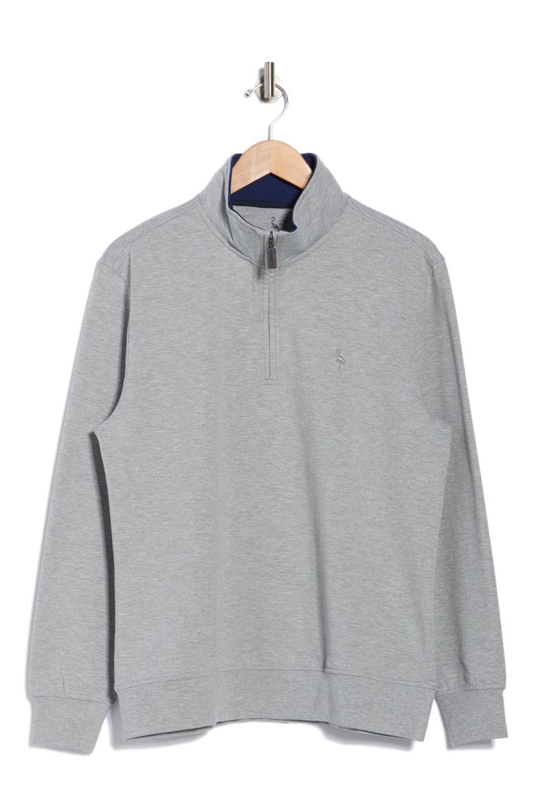 Fleece Quarter Zip Pullover, Alternate, color, GREY HEATHER