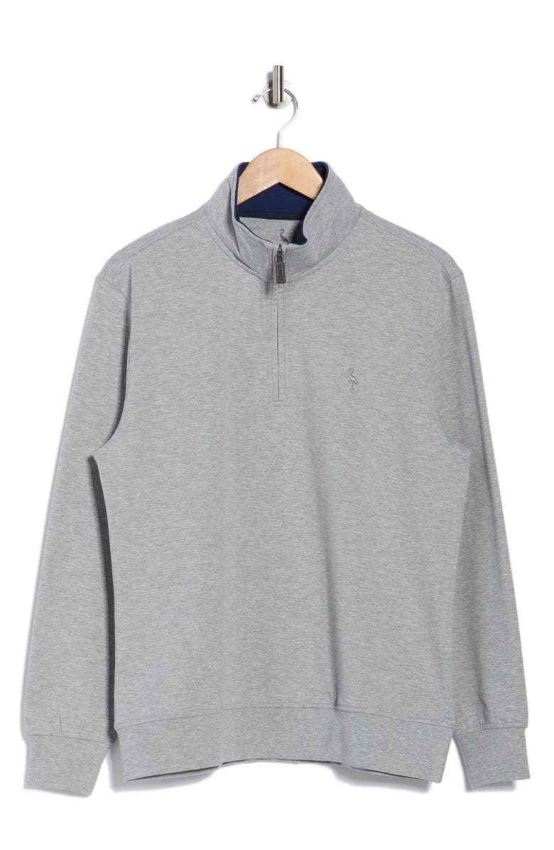 TailorByrd Fleece Quarter Zip Pullover, Alternate, color, Grey Heather