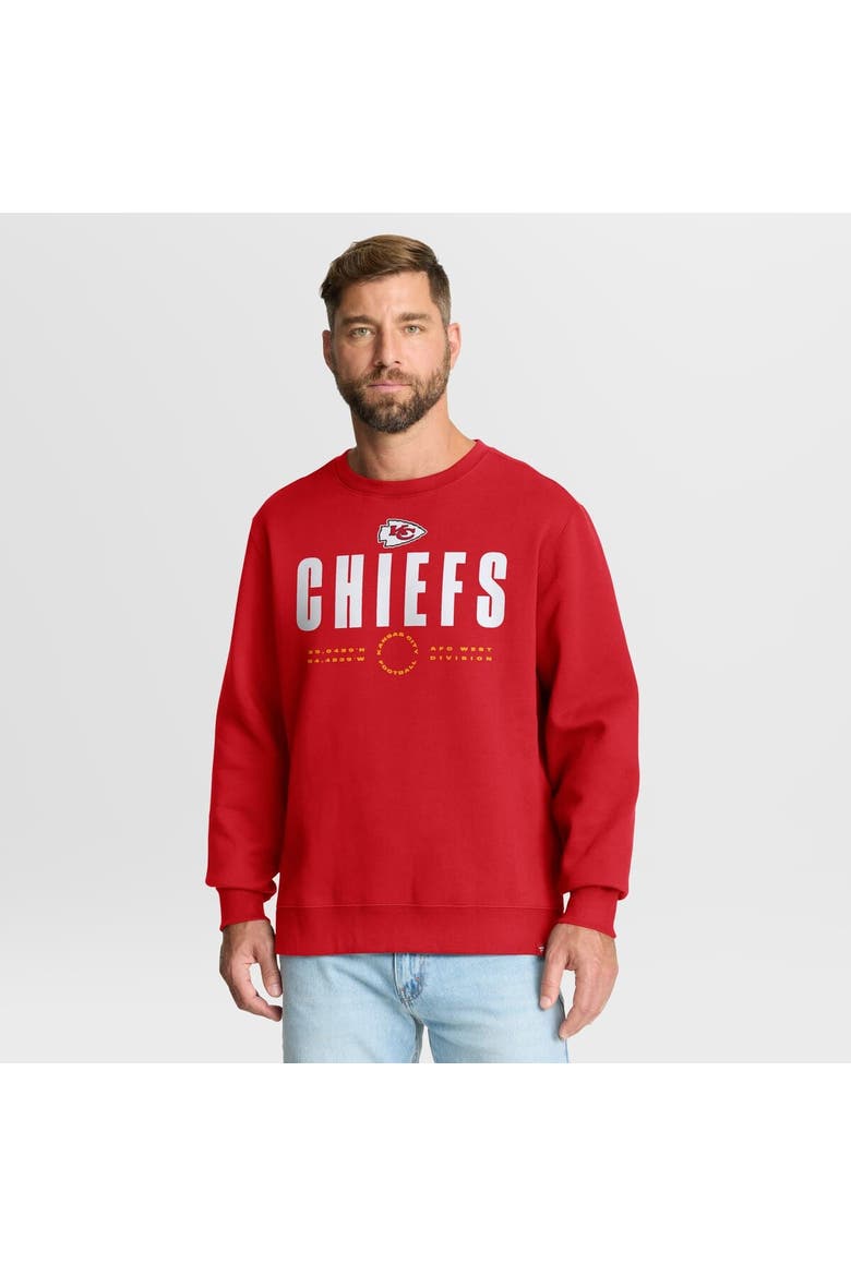 Men's Fanatics Red Kansas City Chiefs Direct Handoff Legacy Pullover Sweatshirt, Main, color, Red