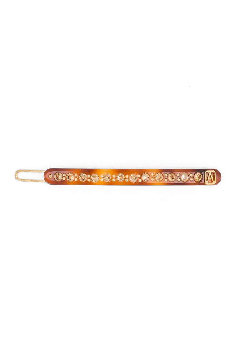 Le Marais tortoise shell strass acetate side barette, Main, color, Totoiseshell