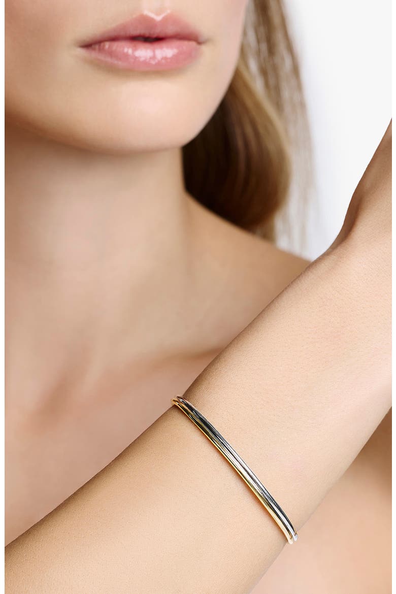 2-Tone Thread Cuff Bracelet, Alternate, color, TWO TONE