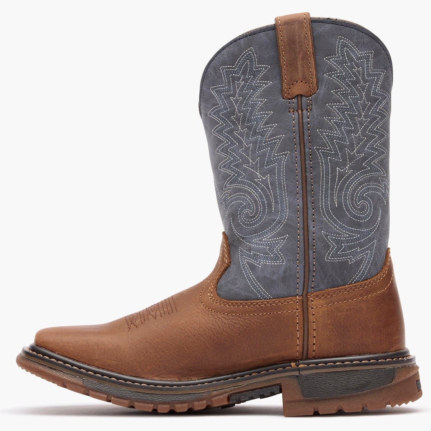 Big Kids' Ride Flx Western Boot, Alternate, color, DENIM BROWN