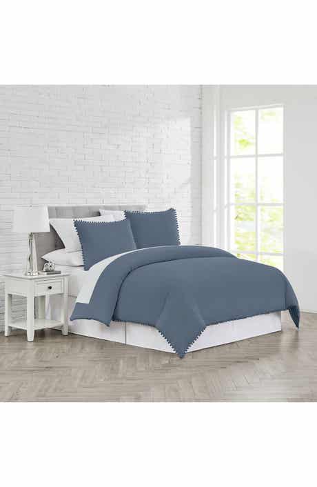 Classic Pompom Trimmed Duvet Cover Set