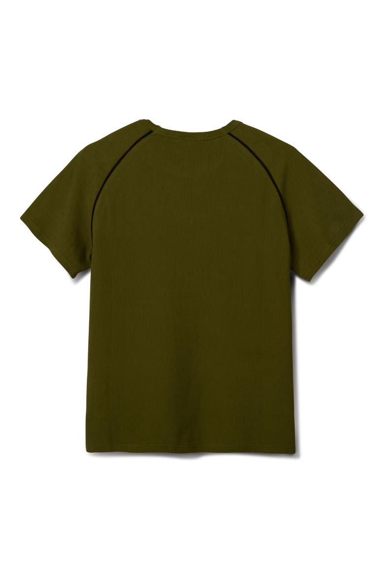 Embroidered Logo Raglan Sleeve Cotton T-Shirt, Alternate, color, OLIVE