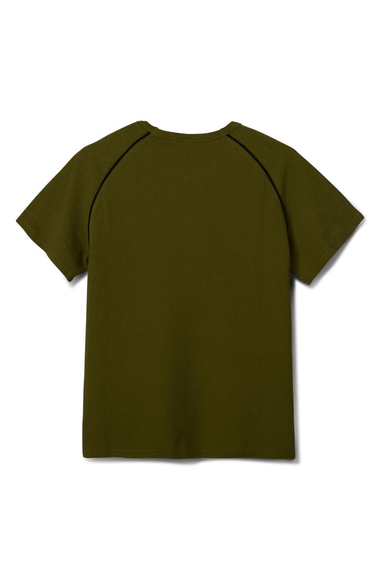 Maui & Sons Embroidered Logo Raglan Sleeve Cotton T-Shirt, Alternate, color, Olive