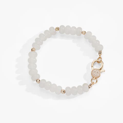 White Jade Carabiner Bracelet