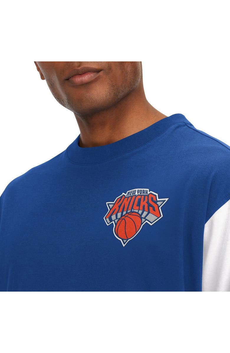 TOMMY JEANS Men's Tommy Jeans Royal New York Knicks Richie Color Block Long Sleeve T-Shirt, Alternate, color, Royal