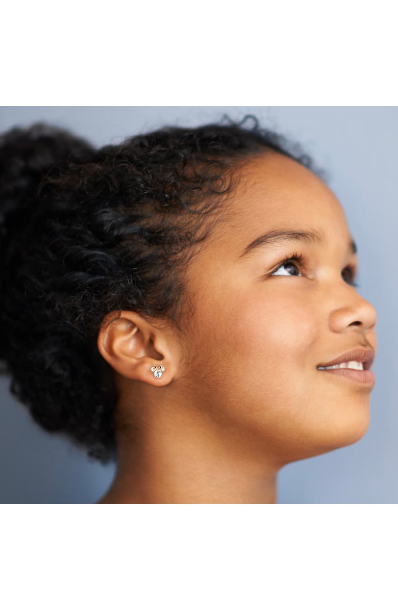 Disney Birthstone Stud Earrings, Alternate, color, April/ Rose Gold