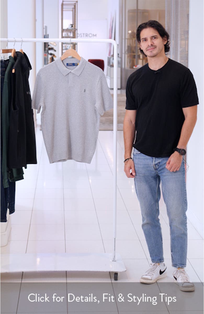 Johnny Collar Rib Cotton Polo Sweater, sales video thumbnail