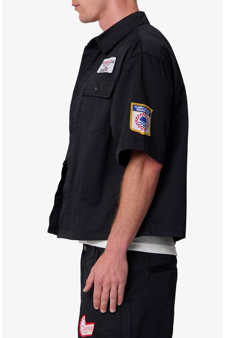 Patch Pocket Cotton Work Shirt, Alternate, color, BLACK
