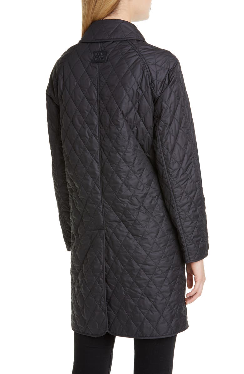 Burberry Tything Quilted Double Breasted Coat, Alternate, color,