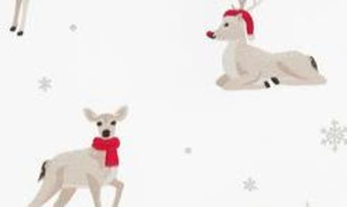 Kyte Baby Cloud Deer Long Sleeve Skirted Bodysuit In White