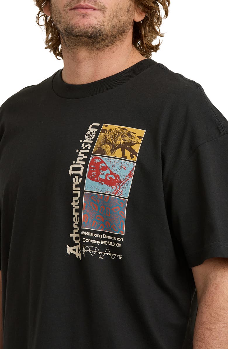 Billabong Evolve Adventure Division Organic Cotton Graphic T-Shirt, Alternate, color, Washed Black