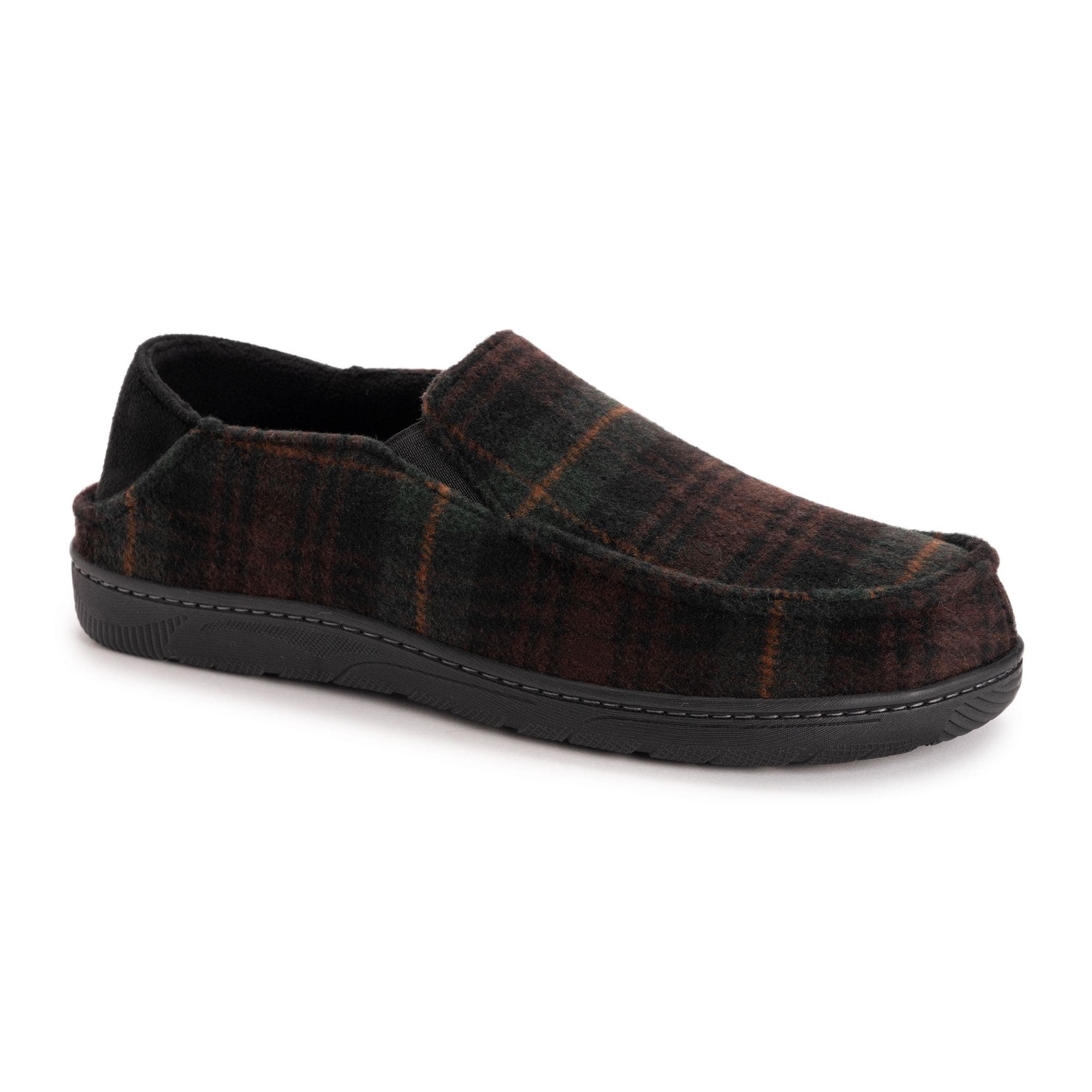 Owen Step-Down Slipper, Main, color, Brown Plaid