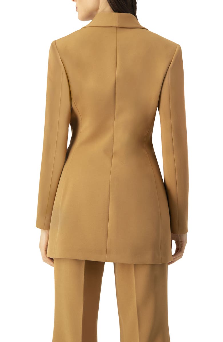 IVONNE Single-Button Shawl Lapel Blazer, Alternate, color, Camel