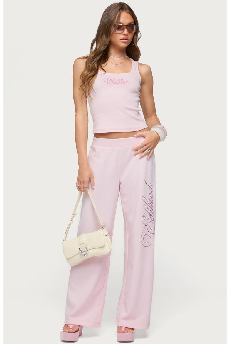 Studio Rhinestone Crop Tank, Alternate, color, LIGHT-PINK