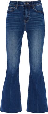 Bayeas Ara High Waist Raw Hem Ankle Flare Jeans