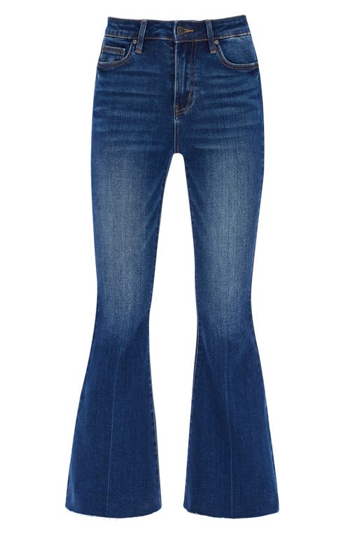 Shop Bayeas Ara High Waist Raw Hem Ankle Flare Jeans