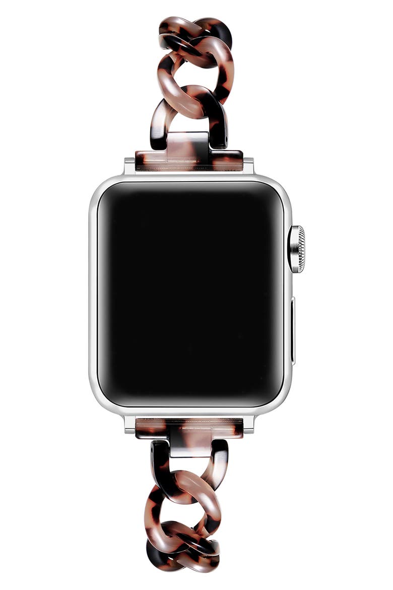 Kit Tortoise Print Apple Watch® Watchband, Alternate, color, NATURAL TORTOISE