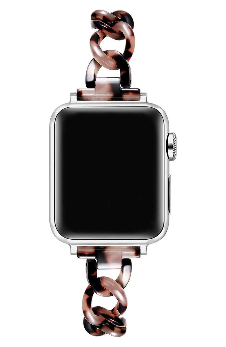 The Posh Tech Kit Tortoise Print Apple Watch<sup>®</sup> Watchband, Alternate, color,