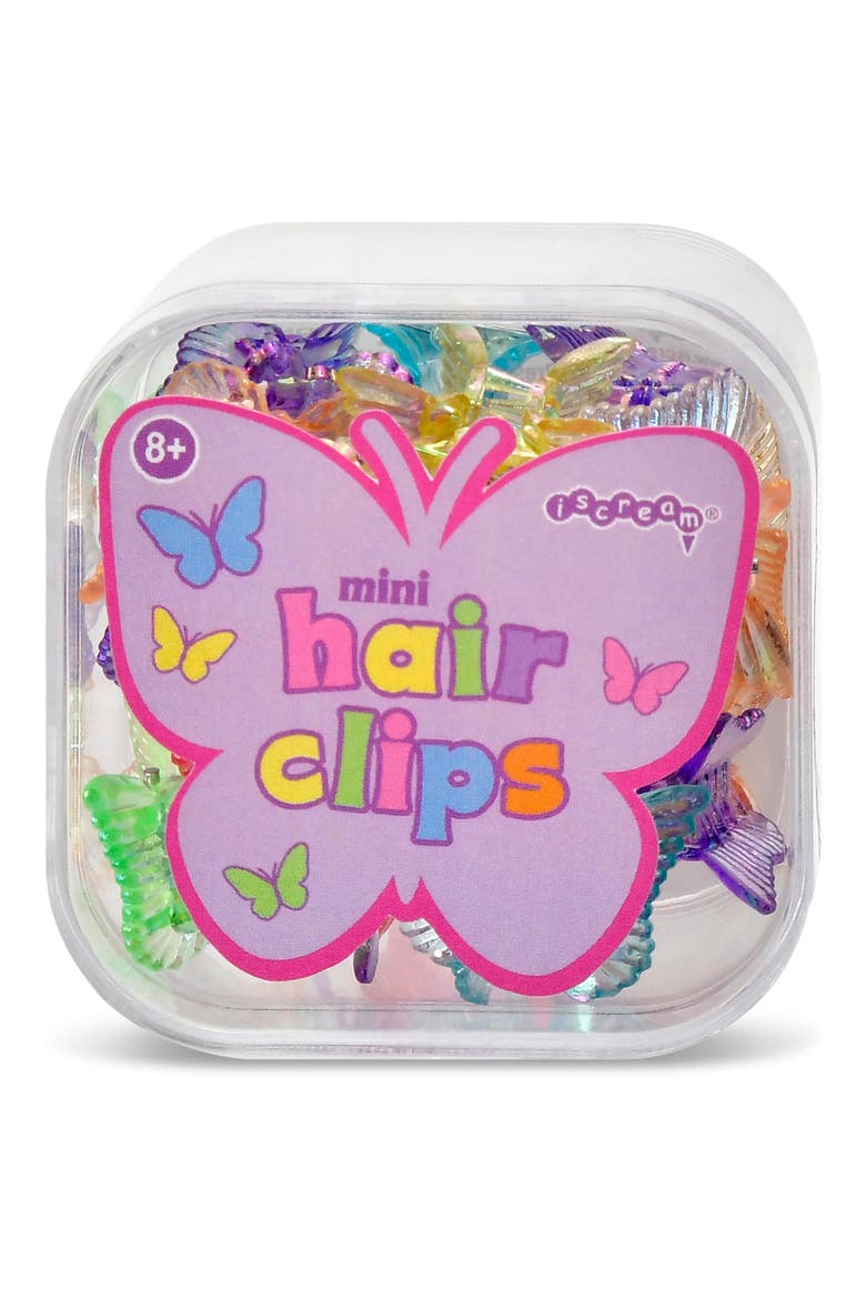Kids' Mini Butterfly Hair Clip Pack, Main, color, MULTI