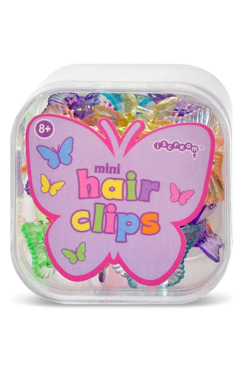 Kids' Mini Butterfly Hair Clip Pack