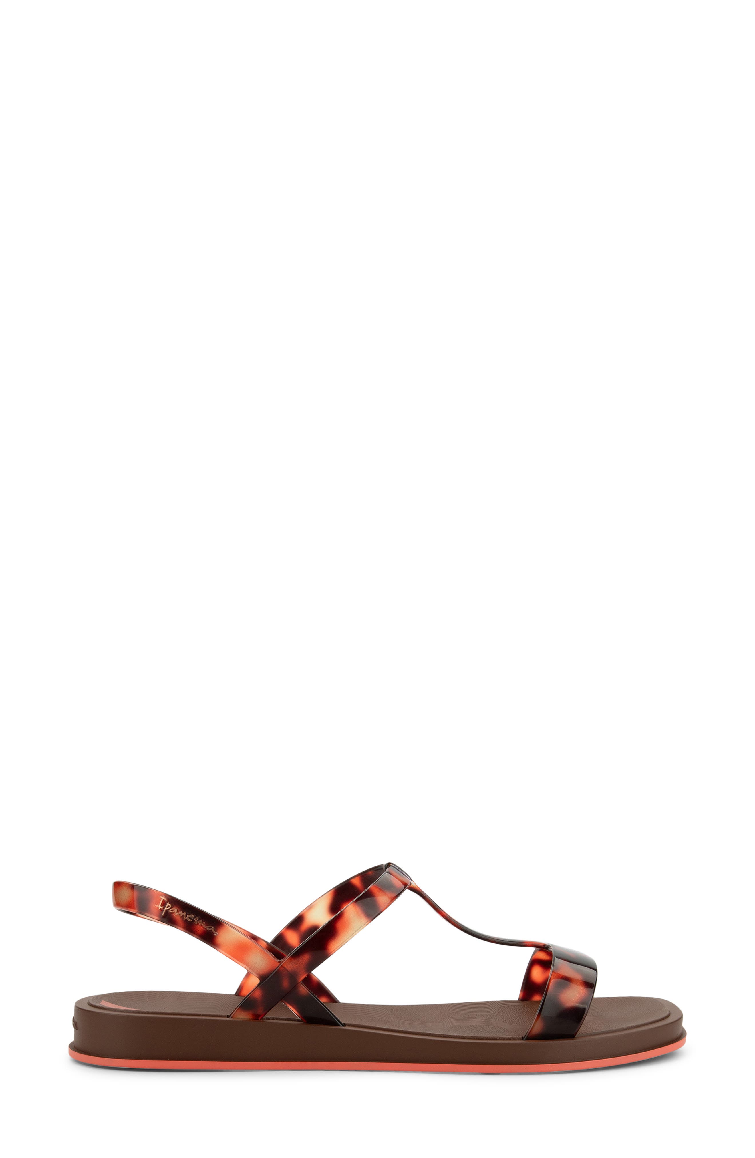 Ipanema Glow Water Resistant T-Strap Sandal, Alternate, color, Brown/ Turtle/ Orange