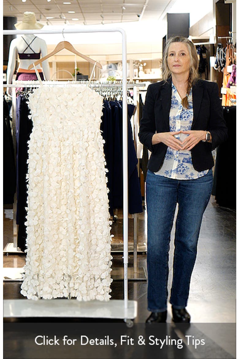 3-D Sequin Floral Maxi Dress video