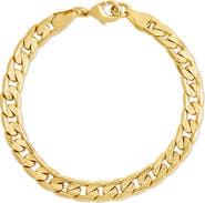 Sterling Forever Textured Figaro Chain Bracelet