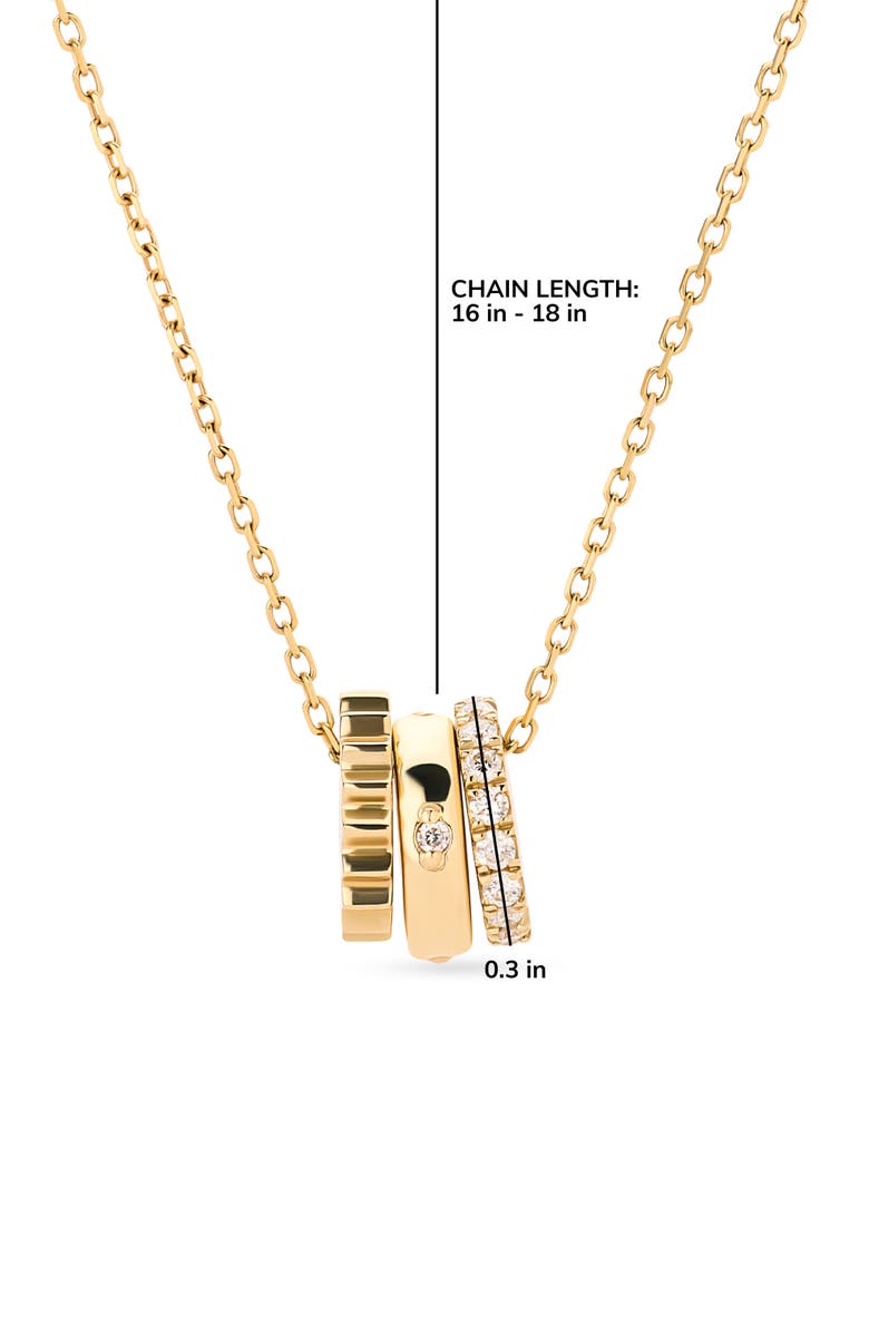 Ana Luisa Solid Yellow Gold - Diamond Zeno Charm Necklace, Alternate, color, Gold