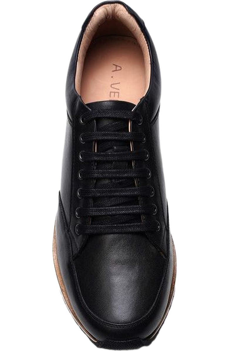 A. Veer Brooklyn Sneaker, Alternate, color, Black Leather