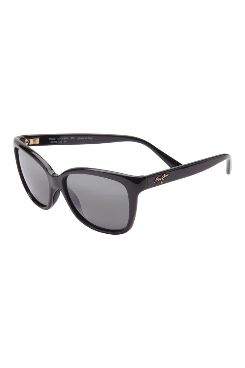Starfish 56mm PolarizedPlus2® Cat Eye Sunglasses, Alternate, color, BLACK