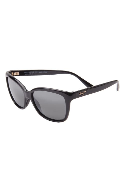 Maui Jim Starfish 56mm Polarizedplus2® Cat Eye Sunglasses In Black