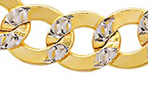 Queen Jewels Cut Figaro Chain Necklace In Gold