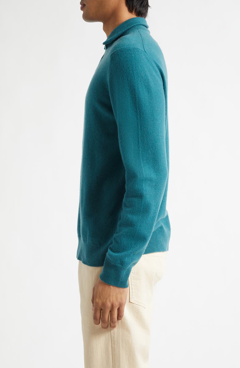 Massimo Alba Half Zip Cashmere Sweater, Alternate, color, Dark Teal