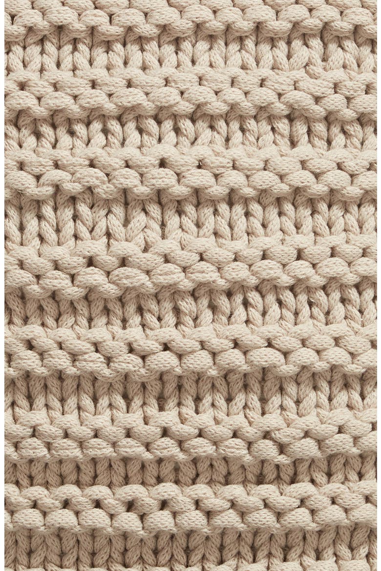 Chunky Knit Accent Pillow, Alternate, color, GREY OWL
