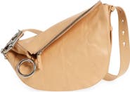 Burberry Small Knight Asymmetric Crinkle Leather Shoulder Bag