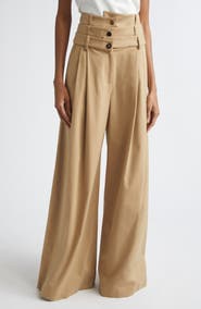 MONSE Triple Waistband Wide Leg Pants