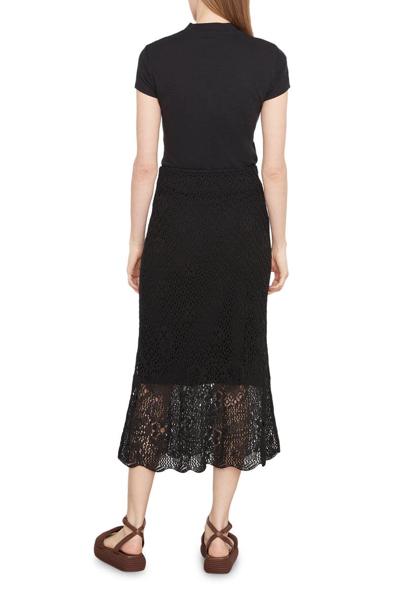 Floral Lace Maxi Skirt, Alternate, color, BLACK