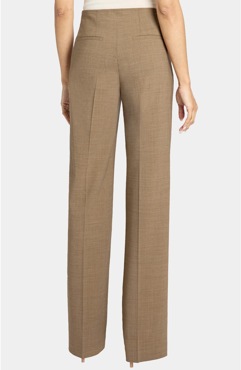 Santorelli Della Straight Leg Pants in Stretch Wool, Alternate, color, Hazelwood