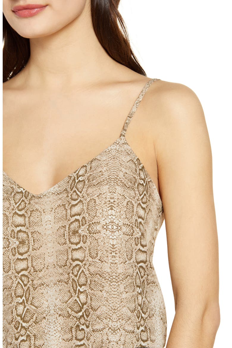 V-Neck Cami, Alternate, color, TAN TAUPE SNAKESKIN