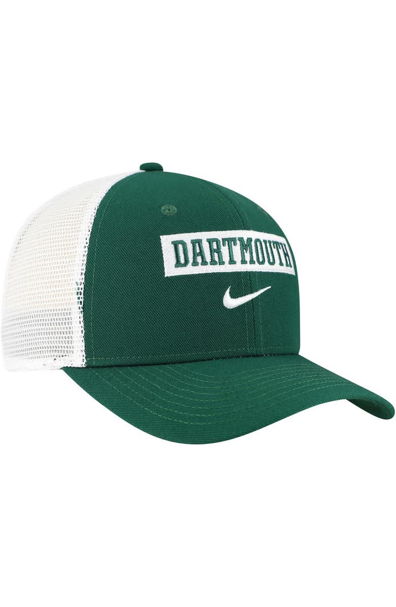 Nike Men's Nike Green Dartmouth Big Green 2024/25 Sideline Rise Trucker Adjustable Hat, Alternate, color, 